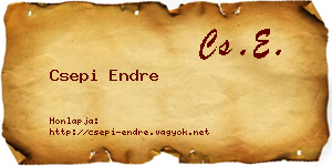 Csepi Endre névjegykártya